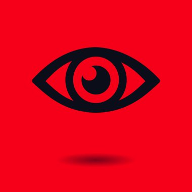 Göz simgesini. Düz tasarım stili.
