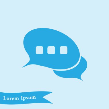 Diyalog simgesi, vektör illüstrasyonu. Düz tasarım biçimi