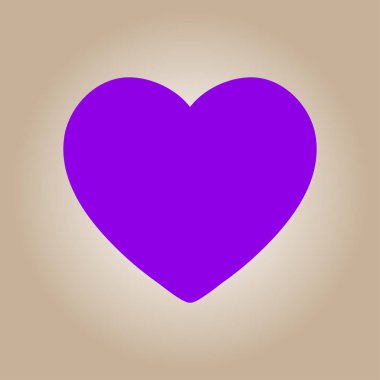 Sevgililer günü, düz kalp simgesi, vektör çizim 