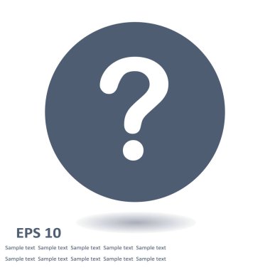 Soru işareti simgesi. Yardım sembolü. SSS işareti. Düz tasarım tarzı. EPS 10.