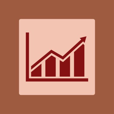 Infographic. Grafik simgesini. Büyüyen grafik erkek.