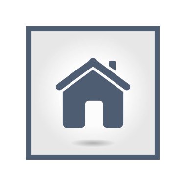 Düz stil vektör ev simgesini