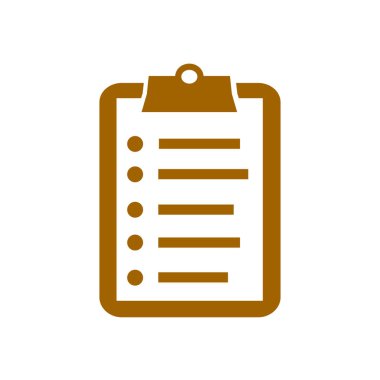 Listesi vektör simgesini denetleyin. Düz tasarım.