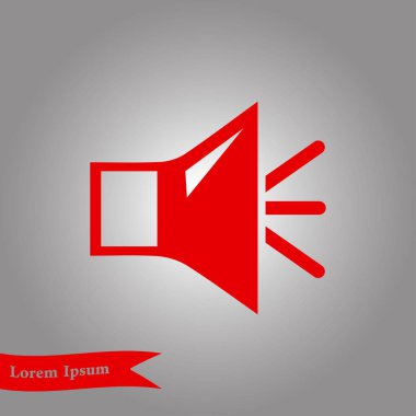 Hoparlör simgesi. Hoparlör ses işareti simgesi. Sembol ses. Düz tasarım stili. Vektör Eps 10.