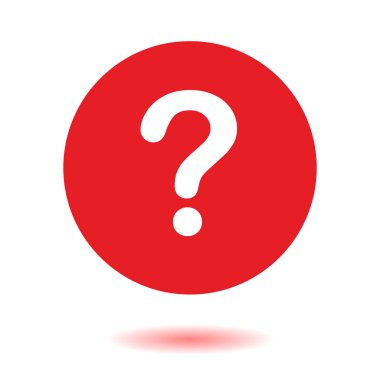 Soru işareti simgesi. Yardım sembolü. SSS işareti. Düz tasarım tarzı. EPS 10.