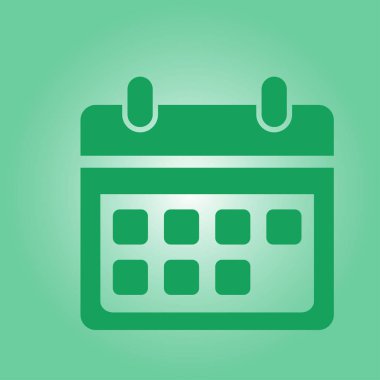 Vektör takvim simgesini, düz tasarım stili