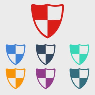 Kalkan kutsal kişilerin resmi. Koruma kavramı. 