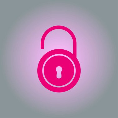 Simgesini kilidini. Düz tasarım stili. Vektör Eps10 