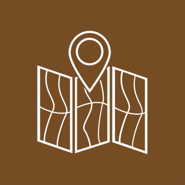 Harita simgesi. Konumu sembolü.