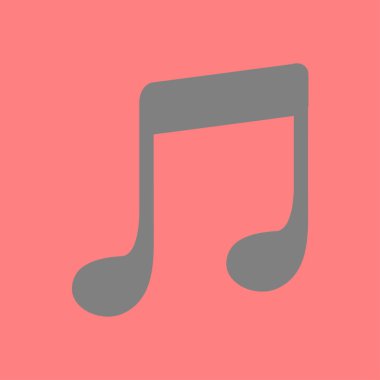 Müzik Not simgesi. Müzik simgesi. Düz tasarım stili.