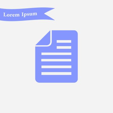 belge simgesi. vektör illüstrasyonu