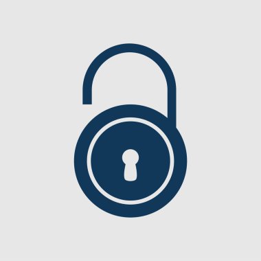 Simgesini kilidini. Düz tasarım stili. Vektör Eps10 