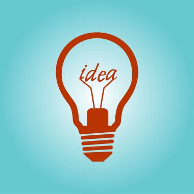 ışık lamba işareti simgesi. fikir sembolü.