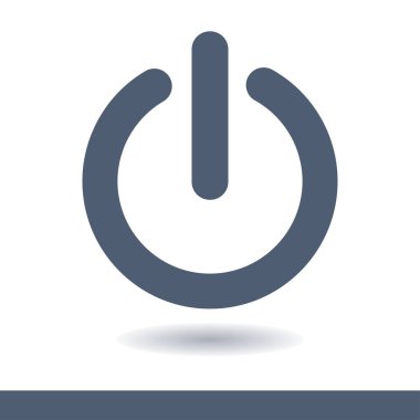 Güç işareti simgesi. Düz tasarım stili.  