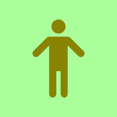 İnsan erkek işaret simgesi. Erkek Sembolü. Erkekler tuvaleti. Düz stil. EPS 10.