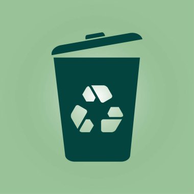 çöp kutusu simgesini, vektör eps10 çizim 