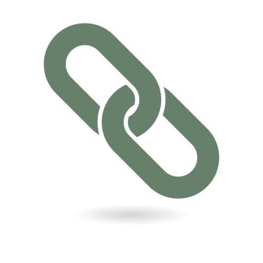 Bağlantı tek simge. Zincir bağlantı erkek.