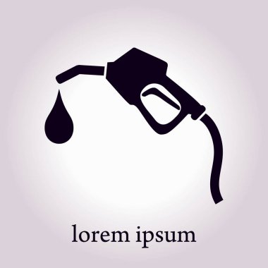 Benzin pompa meme işareti. Benzin istasyonu simgesi. Düz tasarım stili.