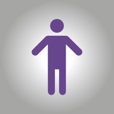 İnsan erkek işaret simgesi. Erkek Sembolü. Erkekler tuvaleti. Düz stil. EPS 10.