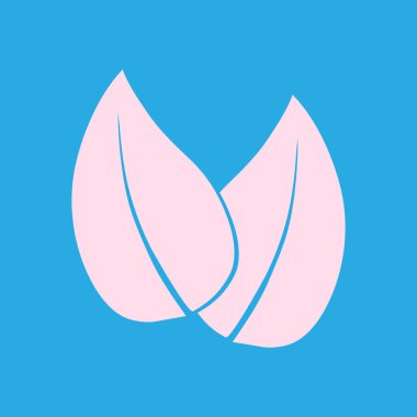 Yaprak simgesi. Taze doğal ürün simgesi. Organik ürün işareti. Düz tasarım stili.