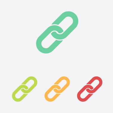 Bağlantı tek simge. Zincir bağlantı erkek.