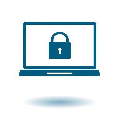 İnternet güvenliği konsepti ikonu. Tanımlama ve koruma simgesi.