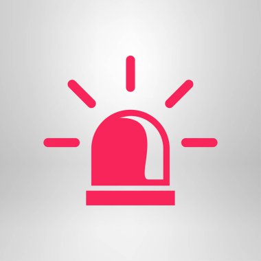 Polis tek simge. Alarm güç düğmesi. Polis seslenmek düğme. 