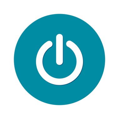 Güç işareti simgesi. Düz tasarım stili.  