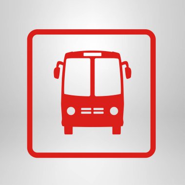 Otobüs simgesi. Schoolbus simbol.