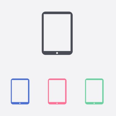 Modern dijital tablet Pc simgesi. Düz tasarım simgesi. EPS 10 vektör.