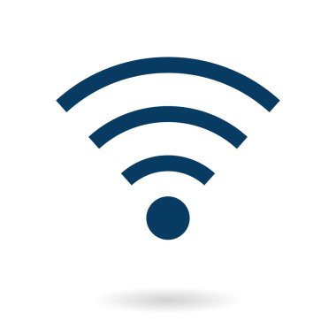 WiFi sembolü. Vektör kablosuz ağ kutsal kişilerin resmi. Düz tasarım
