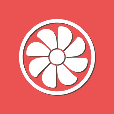 Egzoz vantilatörü simgesi. Havalandırma sembolü.