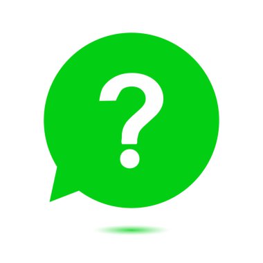 Soru işareti simgesi. Yardım sembolü. SSS işareti. Düz tasarım tarzı. EPS 10.