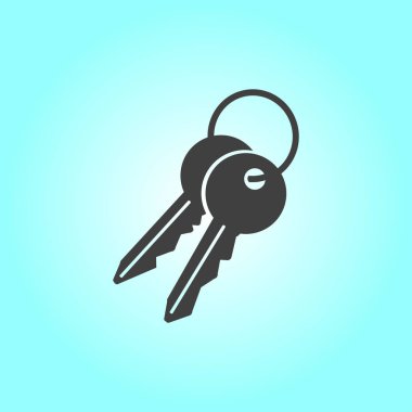 Anahtar simgesi. Kilit erkek. Güvenlik işareti. Düz tasarım stili.