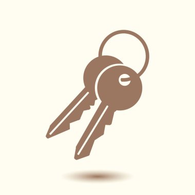 Anahtar simgesi. Kilit erkek. Güvenlik işareti. Düz tasarım stili.