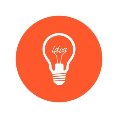 ışık lamba işareti simgesi. fikir sembolü.