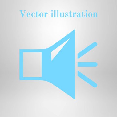 Hoparlör simgesi. Hoparlör ses işareti simgesi. Sembol ses. Düz tasarım stili. Vektör Eps 10.