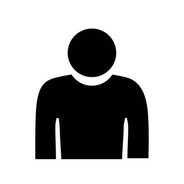 Kullanıcı simgesi simgesi. Kişi sembolü. İnsan avatarı. Düz stil. EPS 10.