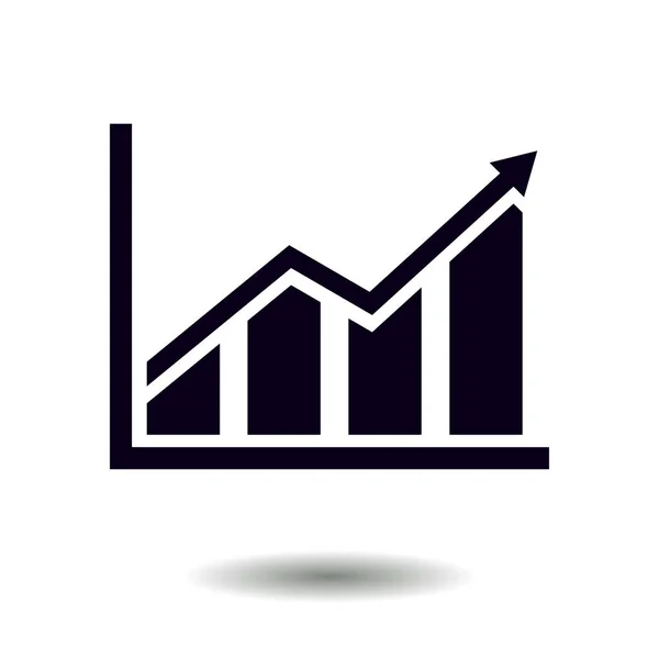 Infographic Diagram Ikonjára Növekvő Simbol Grafikon — Stock Vector