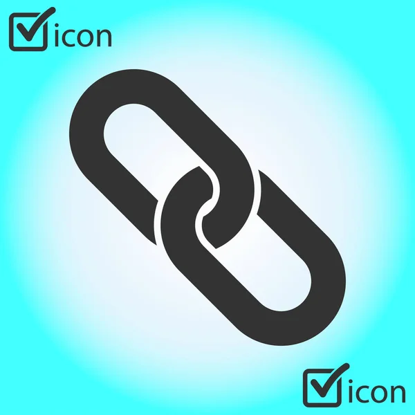 Enlace Único Icon Chain Link Simbol — Vector de stock