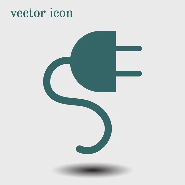 Vector Enchufe Eléctrico Web Icono Plano — Vector de stock