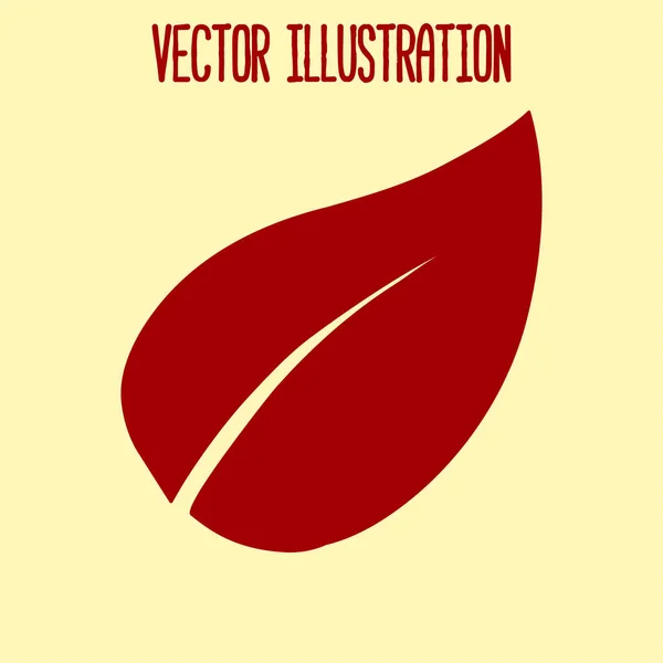 Leaf Icon Fresh Natural Product Organic Product Simbol Flat Design — Stock Vector