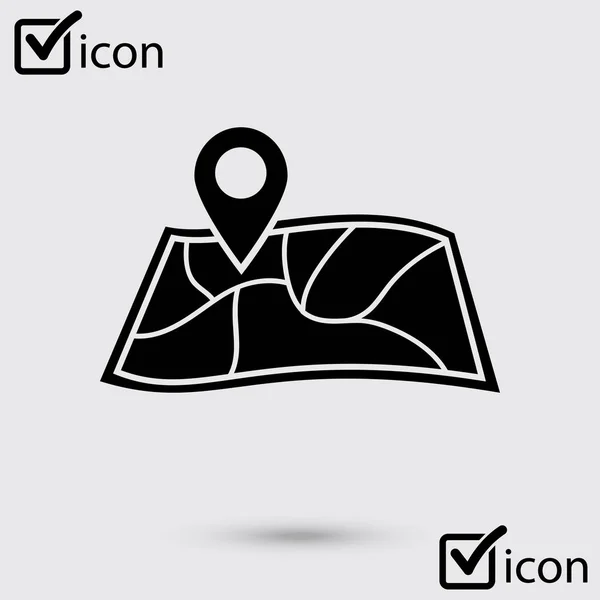 Map Pin Icon Map Navigation Symbol — Stock Vector