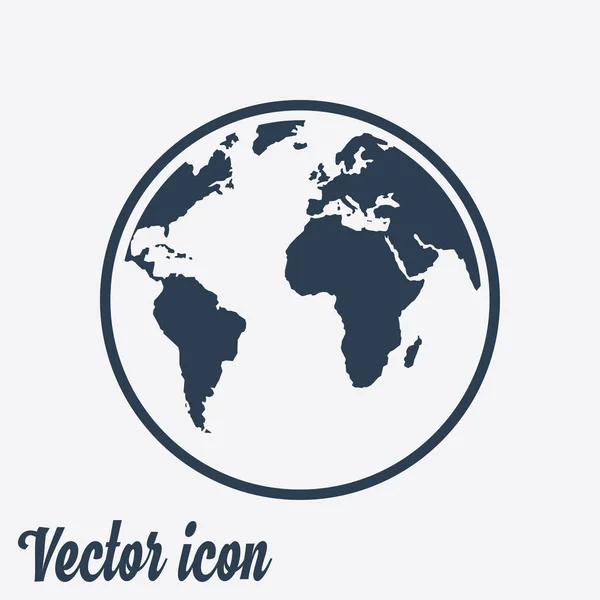 Простая Векторная Иллюстрация Значка Глобуса — стоковый вектор