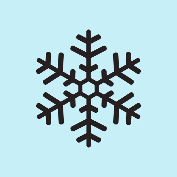 Snöflinga Ikonen Nyåret Dekoration — Stock vektor