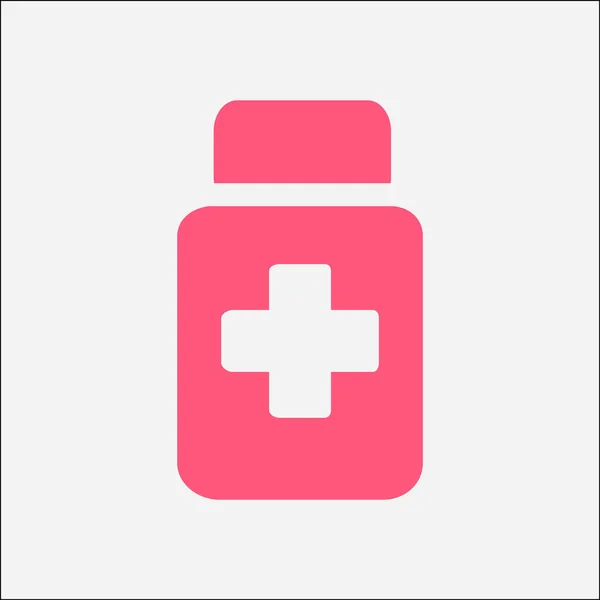Значок Значка Наркотиків Пакет Таблетками Плоский Стиль Дизайну Вектор Eps — стоковий вектор