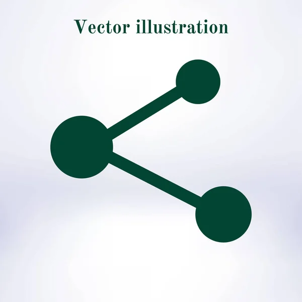 Compartir Icono Signo Estilo Diseño Plano — Vector de stock