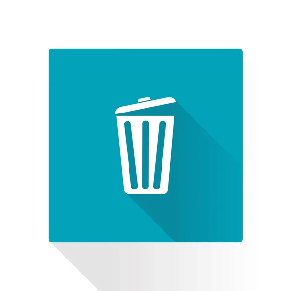 Trash Can Icon Vector Eps10 Illustration Flat Style — Stock Vector