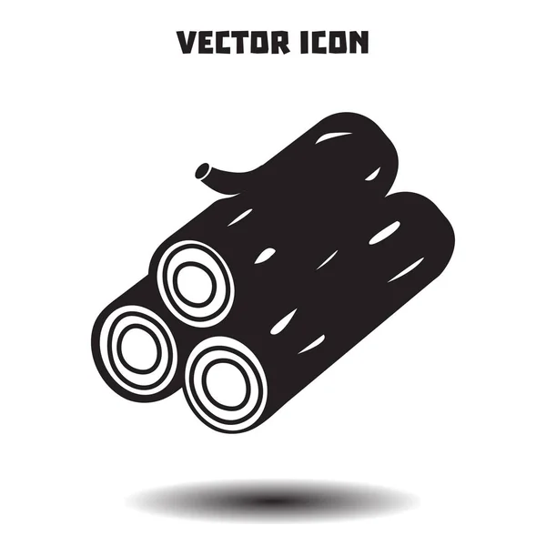 Ikon Minden Favágó Megújuló Erőforrás Simbol — Stock Vector