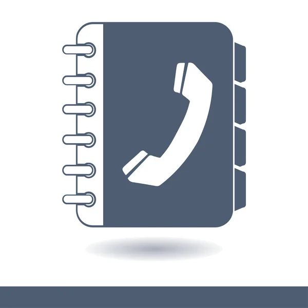 Telefonbuch Flach Icon Flacher Designstil — Stockvektor